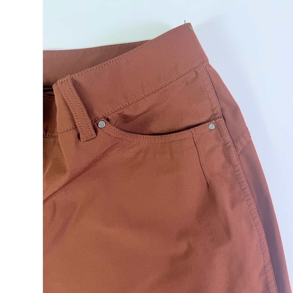 Lululemon City Sleek 5 Pocket straight Leg Pant Brown Clay Size 12 Mid Rise - Picture 3 of 10